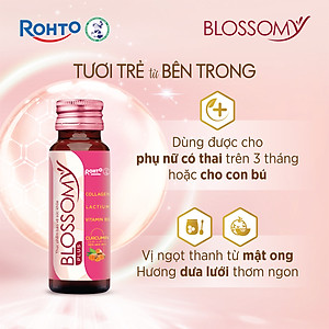 Nước uống collagen giúp sáng da, dạ dày khỏe Blossomy lốc 10 chai x 50ml