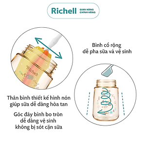 Bình sữa RICHELL Hanaemi Nhật Bản PPSU và Thủy tinh | Baby