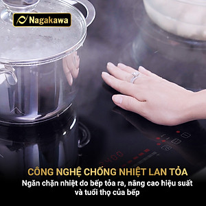 Miễn phí giao lắp toàn quốc - Bếp Đôi Điện Từ Inverter Nagakawa NAG1202M (4800W) - Made in Malaysia - Bảo hành 5 năm - Hàng Chính Hãng