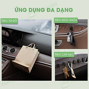 Móc treo đồ ô tô, xe hơi Tâm Luân dính chắc, phụ kiện ô tô nhỏ gọn tiện lợi
