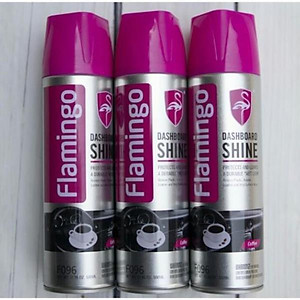 Combo 3 Chai xịt dưỡng bóng bảo vệ da và đồ nội thất Flamingo 500ml - Mùi cà phê