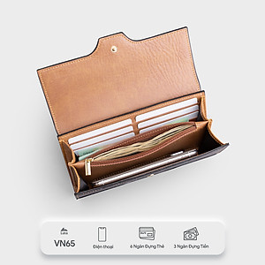 Ví Lata ( Thời trang nữ dáng cầm tay dáng dài - Ví da VN65 )