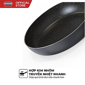 Chảo trơn vân đá Sunhouse CT Plus - Phủ sơn chống dính, dễ dàng làm sạch