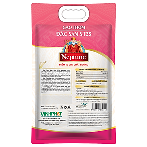Gạo Thơm Đặc Sản ST25 Neptune túi 5kg