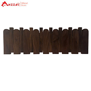 Móc gỗ treo tường gỗ óc chó cao cấp Anzzar, móc treo quần áo, phụ kiện, giá gỗ treo quần áo-MT07