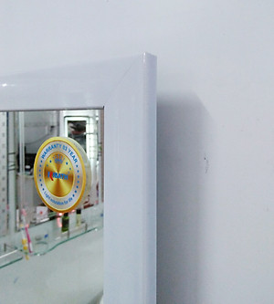Gương soi khung viền màu trắng trơn
