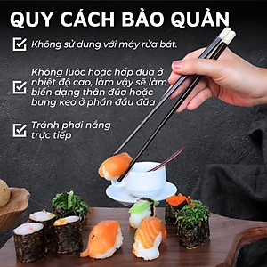 Bộ 10 đôi đũa gỗ trắc DandiHome cao cấp