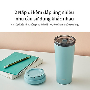 Bình giữ nhiệt LocknLock có 2 nắp thay thế New Clip Tumbler 540ml LHC4279