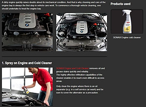 Chai xịt rửa vệ sinh động cơ máy xe Sonax Engine Cold Cleaner 500ml