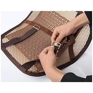 tựa lưng lưới đan hạt gỗ cho ghế ô tô và văn phòng chống mỏi lưng