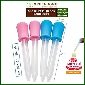 Ống Pipet GreenHome, 5ml, D15cm, Chiết Phân Bón Dạng Nước, Có Vạch Định Lượng, Đa Năng, Tiện Dụng