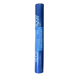 Thảm tập yoga du lịch cao cấp chính hãng Yvonne, Blue Navy (TẶNG KÈM 3 PHẦN QUÀ) dày 1,5mm gấp gọn, bề mặt nhám, siêu bám, ưa mồ hôi, dễ vệ sinh, chất liệu cao su tự nhiên, kích thước 183cm x 66cm, nặng 1,2kg