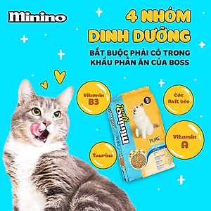 9KG Thức ăn cho mèo mọi lứa tuổi vị hải sản Minino Yum - Thức ăn hạt cho Mèo