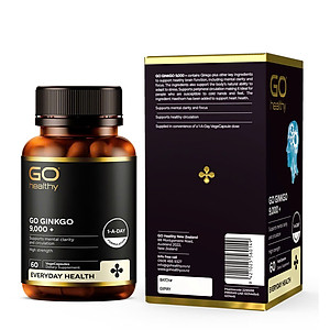 GO Ginkgo 9000+ 60 viên- Viên uống bổ não nhập khẩu chính hãng GO Healthy New Zealand