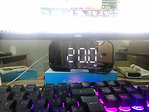 Đồng Hồ Kiêm Loa Bluetooth G10 Mặt Gương Hiển Thị Đèn Led (Có giá đỡ điện thoại)