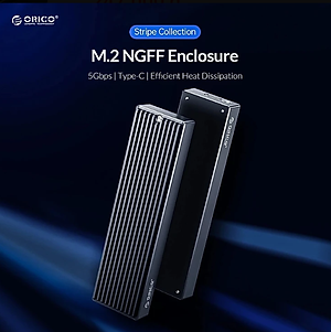 Hộp ổ cứng M.2 SSD USB 3.1 Gen 1 ORICO M2PF-C3-BK - Đen - Hàng chính hãng