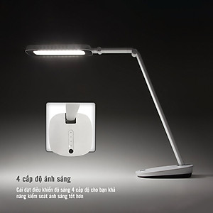 Đèn bàn học bảo vệ mắt Philips LED RobotPlus DSK601 RD 13W ánh sáng trung tính 4000K, 4 cấp độ sáng