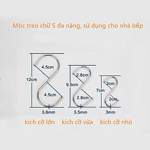 Bộ Móc treo chữ S, có 3 size chọn lựa
