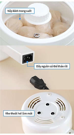 Nồi điện đa năng Locknlock Electric multi pot EJP436IVY 220V, 50Hz, 600W, 1.5L- Màu ngà - Hàng chính hãng