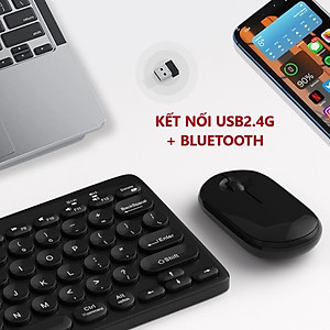Bộ Bàn Phím Chuột không dây Bluetooth 5.0 USB2.4g K902  cho máy tính , Laptop , điện thoại , Tablet hàng nhập khẩu