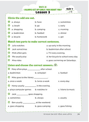 Sách 99 Ngày Em Giỏi Tiếng Anh Lớp 5