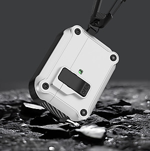 Case vỏ ốp tai nghe dành cho Airpods 1 2 3 4 Airpods Pro Airpod Pro 2 có khoá chống rơi 2 lớp cao cấp - Hàng chính hãng