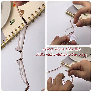 Kính Giả Cận, Gọng Kính Cận Nam Nữ Mắt Vuông Nhựa Dẻo Không Độ Hàn Quốc