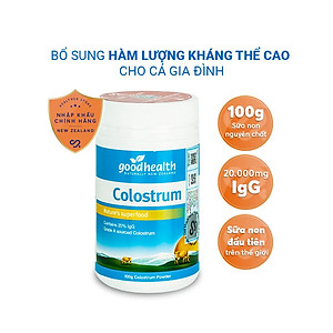 Sữa non Goodhealth Colostrum 100g-Tăng cường sức đề kháng-Hàng nhập khẩu chính hãng tại New Zealand