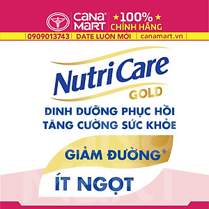 Sữa bột Nutricare Gold bổ sung dinh dưỡng cho người lớn tuổi, người suy nhược cơ thể (850g)