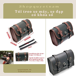 Túi đựng đồ Harley Sportster XL8831200N treo khung da PU cao cấp gắn trên xe máy, xe đạp tiện dụng, có khóa số