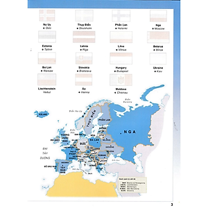 Quốc Kì Các Nước Trên Thế Giới - Sách Dán Hình Thông Minh Kèm Bản Đồ Thế Giới- Với Hơn 400 Lá Cờ Bóc Dán