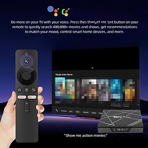 Android Tivi Box Q Pro (TX9)- Ram 8G/128G - Bluetooth - Netflix - Remote Tìm Kiếm Giọng Nói - Hỗ trợ tivi,màn hình máy tính, máy chiếu - Hàng Nhập Khẩu