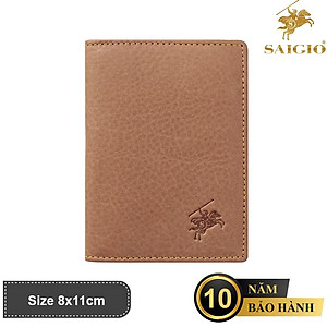 Ví Đựng Thẻ ATM Mini, Da Bò Mềm Mại GENTLE, Da Thật 100%, Thiết Kế Hiện Đại, Nhiều Ngăn Tiện Dụng, Đựng Thẻ Ngân Hàng, Danh Thiếp, Căn Cước, Hình Lưu Niệm, Dáng Đứng - Gập 2 - Hàng Chính Hãng SAIGIO