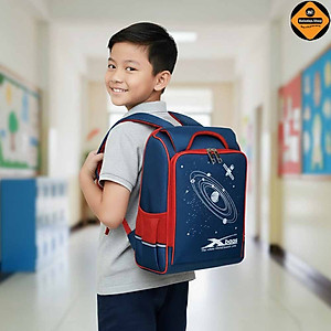 Balo Học Sinh Chống Gù Lưng Cao Cấp Cho Bé Tiểu Học, Xbags Universe XB3102, Nhiều Ngăn Tiện Dụng, Chống Thấm Nước, Màu Đỏ Cá Tính!