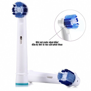 Cho máy Oral B Braun, bộ 4 Đầu Bàn Chải đánh răng điện thay thế MIHOCO EB20-P New  , làm sạch mảng bám, chăm sóc nướu