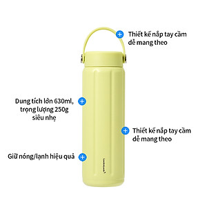 Bình Giữ Nhiệt LocknLock Slo Ultralight Tumbler LHC4427 630ml, Hàng Chính Hãng, Lớp Phủ Chống Trầy Xước - JoyMall