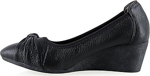 Giày Nữ Da Bò 5 Phân Huy Hoàng HT7942 - Đen