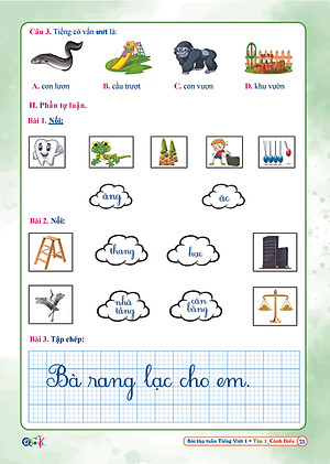 Bài Tập Tuần Tiếng Việt Lớp 1 - Cánh Diều (Tự Chọn Sách)