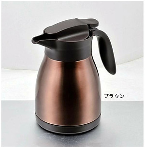 Bình nước giữ nhiệt Pearl Metal Table Pot 2 màu Trắng, Nâu - Nội địa Nhật Bản