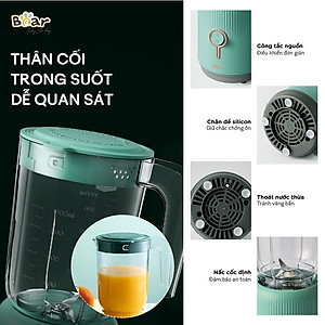 Máy xay đă năng 3 trong 1 BEAR BL-B10V2 xay thịt, hoa quả, nhanh chóng, tiện lợi - Hàng nhập khẩu