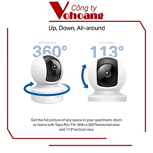 Camera Wifi TP-Link Tapo C212 Độ Phân Giải 2K QHD Quay/Quét 360 Độ Hỗ Trợ Cổng LAN - Hàng Chính Hãng