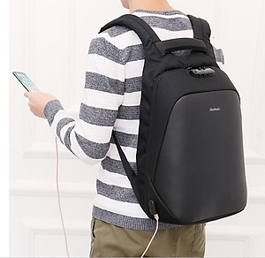 Ba lô nam thời trang đa năng tích hợp chế độ chống trộm cao cấp + sạc USB tiện dụng và siêu chống thấm nước(15,6")