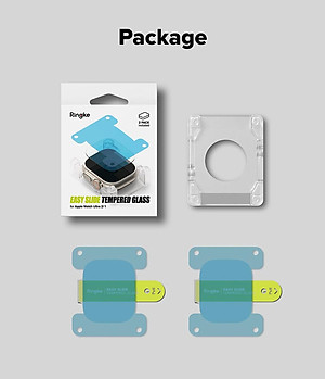 Bộ 2 dán cường lực Apple Watch Ultra 3/2/1 RINGKE Easy Slide Tempered Glass - Hàng Chính Hãng