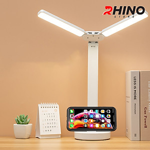 Đèn học LED 3 ánh sáng bảo vệ mắt chống cận cảm ứng Rhino L205, tích điện đa năng làm việc, để bàn học - Hàng chính hãng