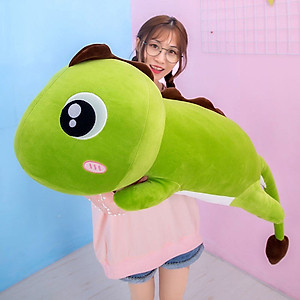 Gấu Bông Khủng Long Mắt Lồi Đuôi Tim Dễ Thương Siêu Cưng (55cm--->160cm) Gối Ôm Khủng Long Đuôi Tim Siêu Mềm Mịn, Êm Ái Hàng Cao Cấp