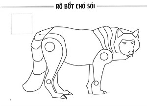 Sách Tô Màu - Thế Giới Rô Bốt Và Xe Cộ: Rô Bốt Thú