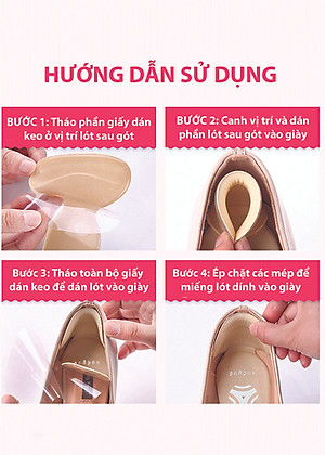 Combo 01 cặp lót mũi giày cao su non và 01 cặp lót gót chân 2 trong 1 - buybox - BBPK09&50