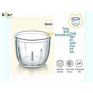 Máy Xay Thực Phẩm Xay Ăn Dặm BEAR Xay Cực Êm An Toàn Vệ Sinh 0.3L Công Suất 120 W  - Hàng Chính Hãng