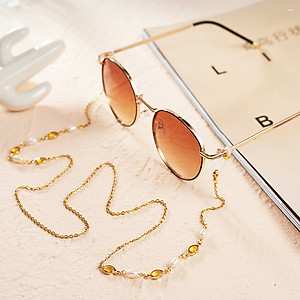 Dây đeo gọng kính nhiều màu sắc hạt đá mix hạt châu tròn nhỏ phụ kiện thời trang hot trend so cool ngầu nam nữ unisex