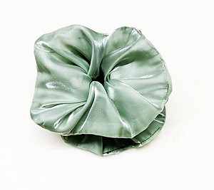 Cột tóc xanh ngọc bích  ánh kim - cột tóc cánh bèo lớn  nổi bật - cột tóc srunchies mẫu mới